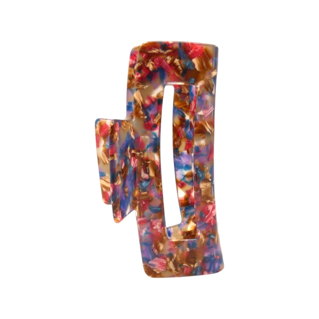 Brown, Pink And Blue Multicoloured Hair Claw Clip