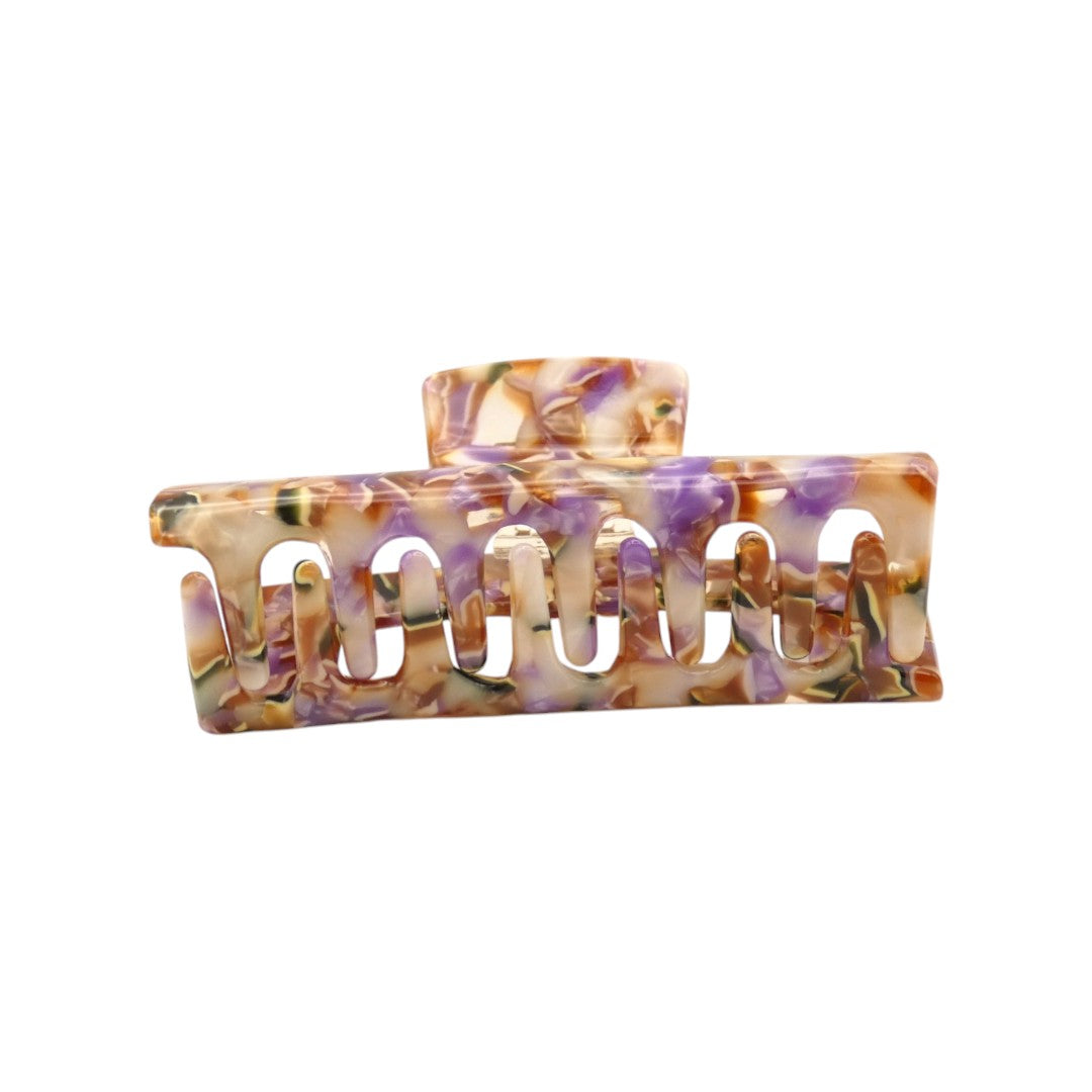 Brown And Purple Multicoloured Hair Claw Clip